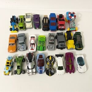 Lot of 24 Die-Cast Cars Hot Wheels Matchbox Toy Cars